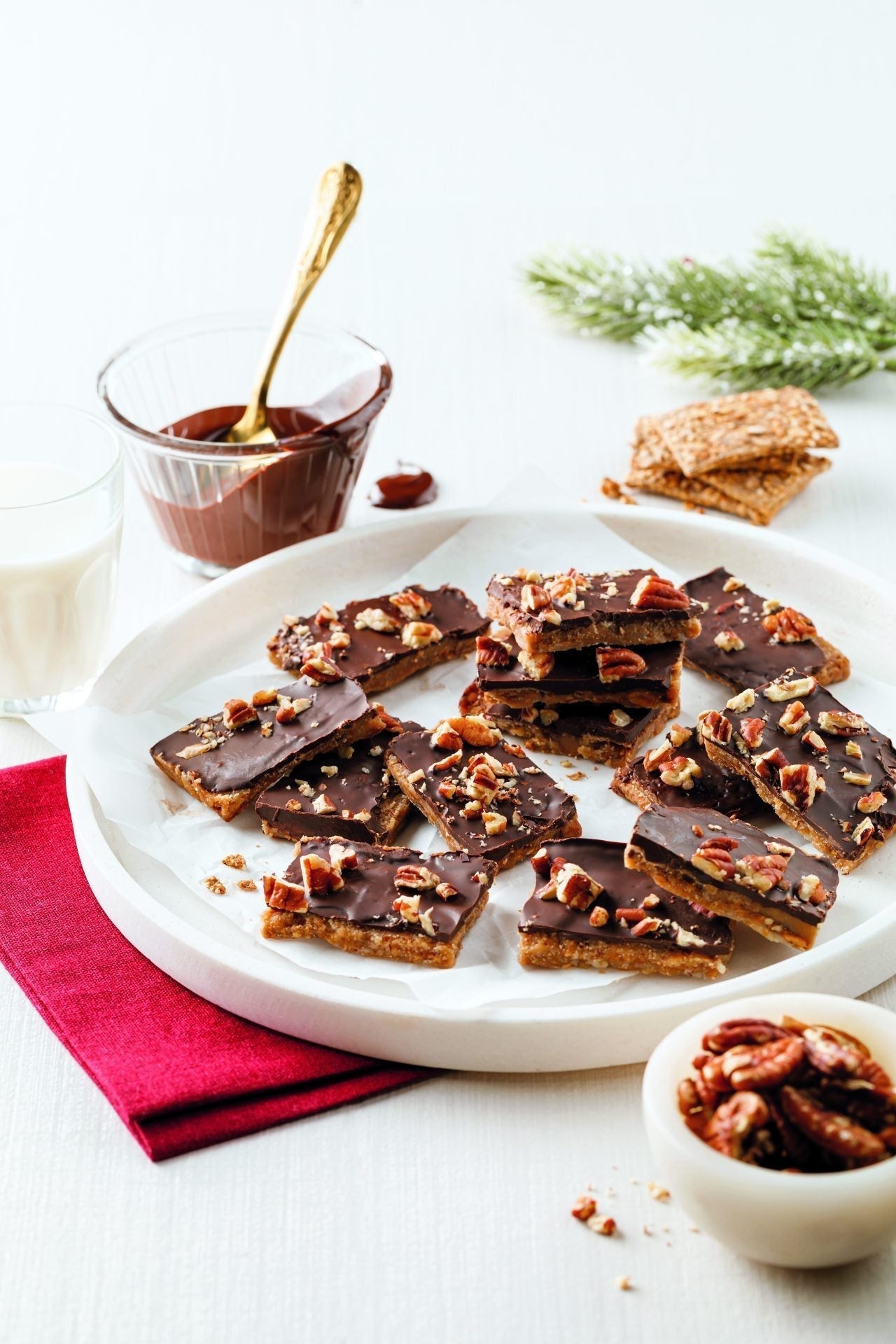 Craquelins sucrés au caramel et chocolat