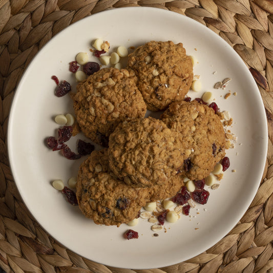 Biscuits AUZE - Réconfortant à l’avoine avec canneberges et chocolat blanc