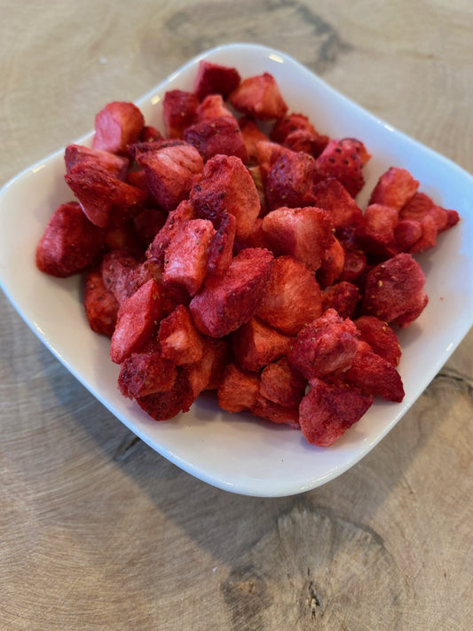 Fruits lyophilisés AUZE - Fraises lyophilisées du Québec